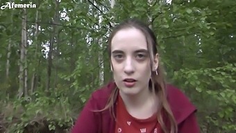 Teen Girlfriend Gives A Handjob And Blowjob In The Woods