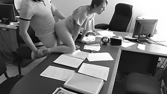 Boss Engages In Sexual Activity With Petite Secretary In Office On Filmed Hidden Camera