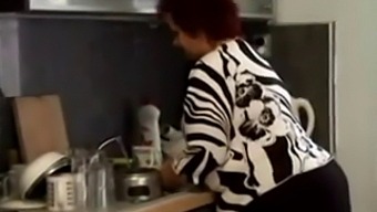 Voluptuous Granny Bbw Enjoys Kitchen Sex