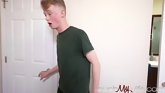 My Spouse And I Invite Our Young Next-Door Neighbor For A Steamy Threesome