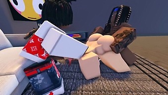 Makima Enjoys A Wild Gangbang With Black Men On Roblox