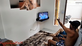 Couple Watches One More Game And Gets Surprised By Click And Lots Of Cock In Her Ass Until Squirt Cum