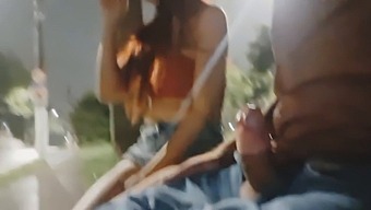 A Daring Handjob For A Beautiful Girl At The Bus Terminal!