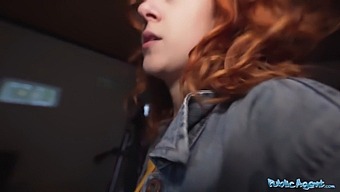 A Seductive Redhead Server Gives Oral And Receives Doggystyle Penetration Openly In The Open Air