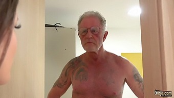 Busty Brunette Teen Gets Drilled By An Experienced Older Man With A Big Dick