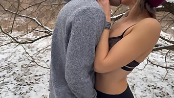 Cheating Wife Enjoys A Snowy Threesome With Husband And Friend