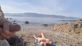 Cute Exhibitionist Flaunts His Dick To A Nudist Milf For A Beach Blowjob