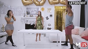 Voluptuous Brunette Violet Myers Celebrates Her Birthday With An Orgy, Featuring A Massive Bbc