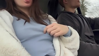 A Petite And A Brunette Amateur Couple Have Sex On Christmas.